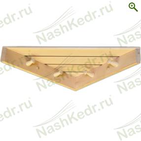 Вешалка Угловая с полкой 50*50 см, кедр — Наш Кедр