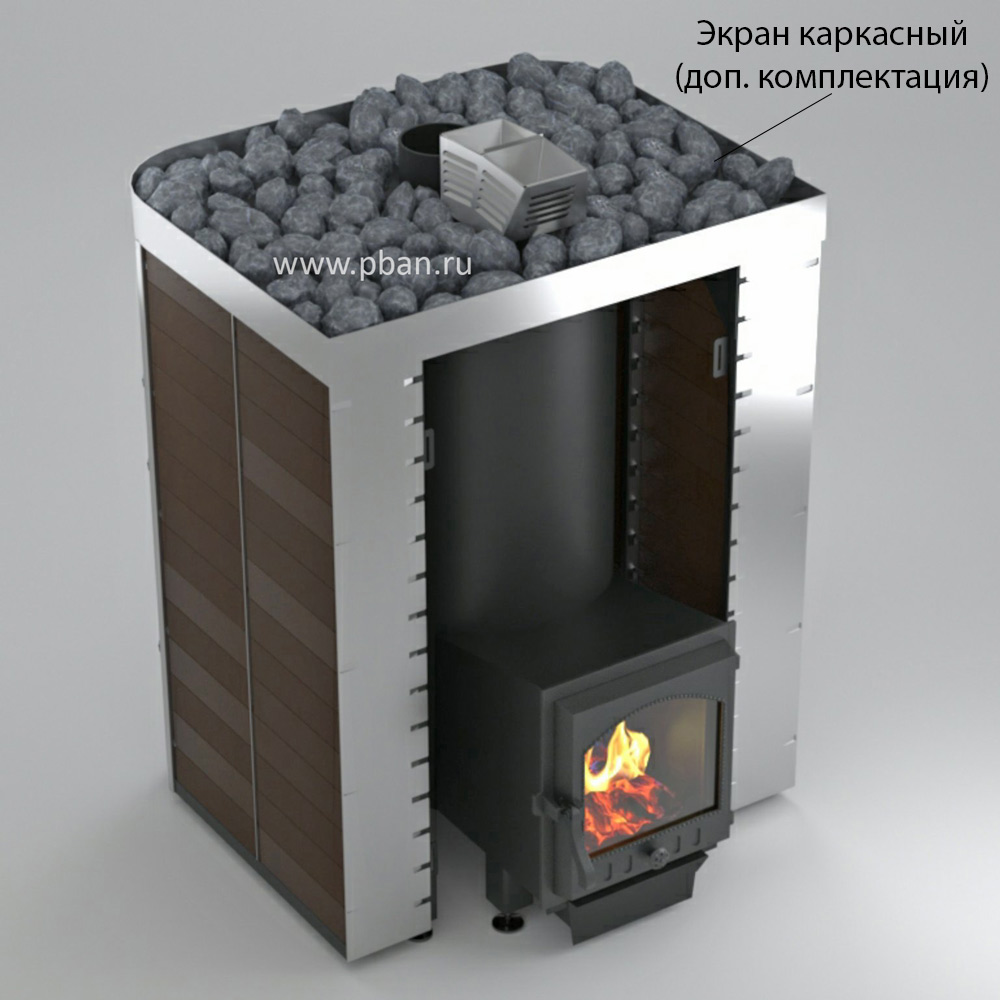 Печь с закрытой каменкой для бани Услада 10