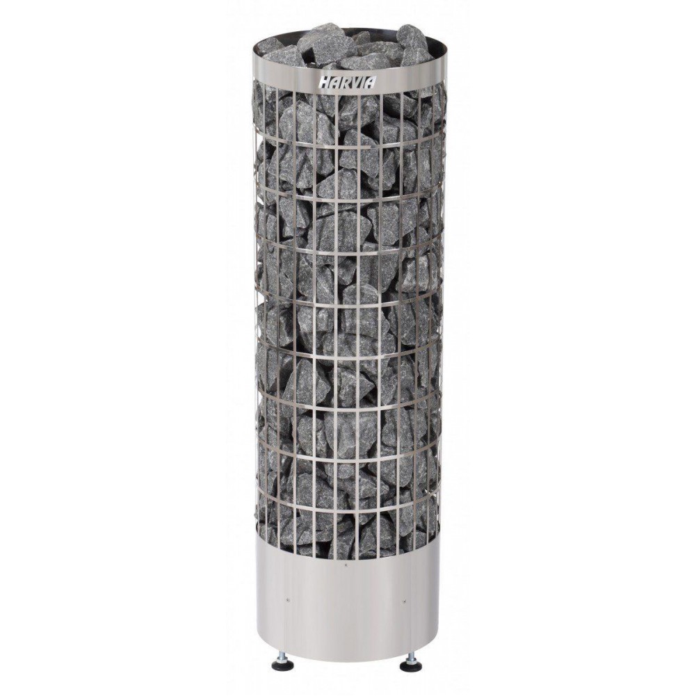 Электрическая печь Harvia Cilindro PC90 Black Steel, встроенный пульт в комплекте — Проектирование саун 3D моделирование — sauna-production.ru