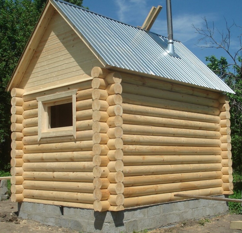 Сруб бани 3×4 из бревна