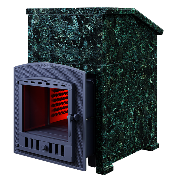 Чугунная печь для бани Комплект Гром 30 (П2) Президент 980/40 Пироксенит