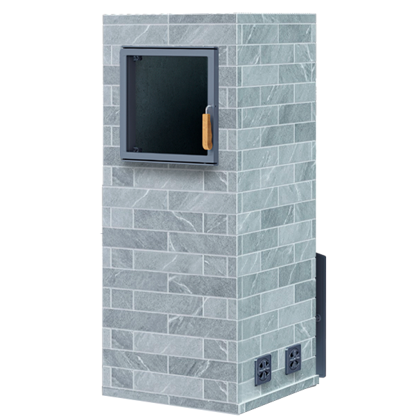 Чугунная печь для бани Комплект Гром 30 (П2) Русский пар 1540/40 Талькохлорит кирпич — фото 2