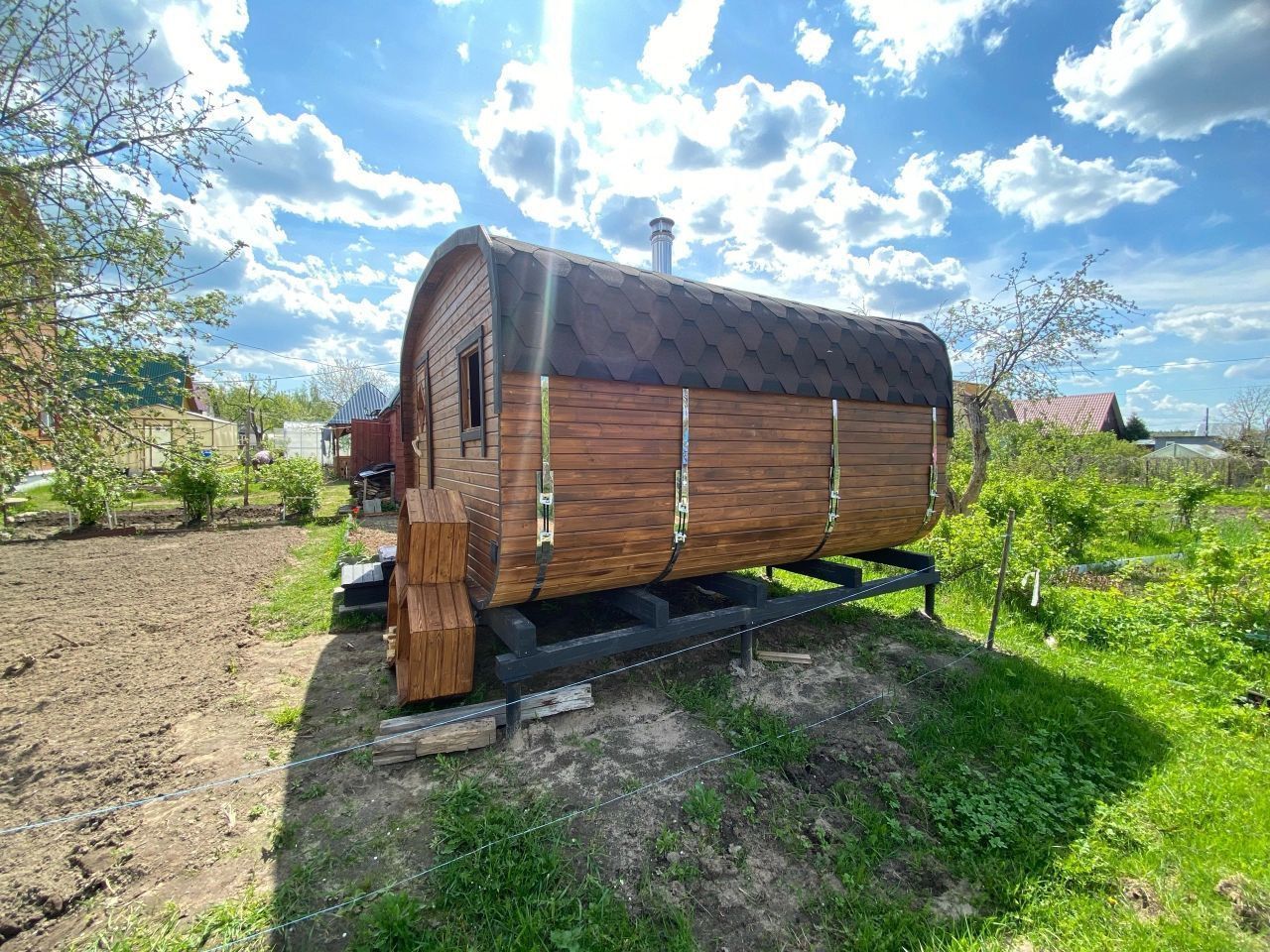Баня квадро-овал 4х4 метра — фото 2