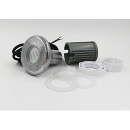 Cветильник N614, LED, RGB 2 пр, встраиваемый, гайка, 10Вт, 12В AC, AISI304 /N614P10R2S/ — Жемчужина