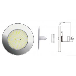 Cветильник N861, LED, RGB 2 пр., встраиваемый, 1 ½", 35Вт, 12ВAC, AISI-316 — Жемчужина