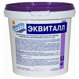 ЭКВИТАЛЛ быстрый коагулянт (порошок) ведро 2кг /(1уп=4шт) — Жемчужина