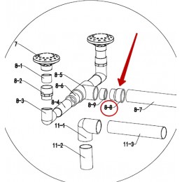 Переход 2" х 2.5" для распределительной системы /02-0710/ — Жемчужина