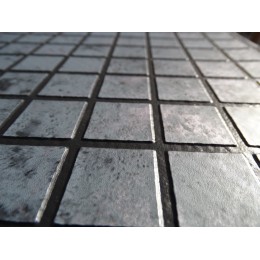 Пленка ПВХ 1,65х25,00м "Haogenplast Matrix",Silver Black Strips-3D,мозаика с черной затиркой