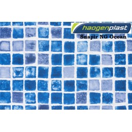 Пленка ПВХ 1,65х25,00м "Haogenplast", Snapir NG Blue / Snapir NG Ocean, синяя мозаика / — Жемчужина