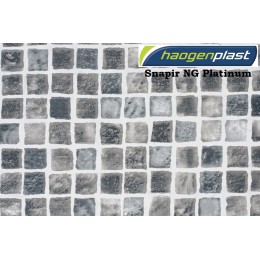 Пленка ПВХ 1,65х25,00м "Haogenplast", Snapir NG Platinum, платиновая мозайка / — Жемчужина