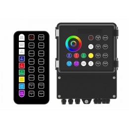 Преобразователь напряжения Drv012 с дист.упр., RGB 4пр.,216Вт, 12/12ВDC, WiFi, пульт — Жемчужина