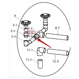 Втулка 1.5" х 2" для распределительной системы фильтров KS750-1200, HKA /02-0613/ — Жемчужина
